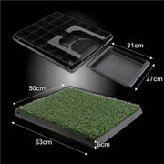 Pet Dog Potty Tray Training Toilet + 1 Grass Mat 63cm x 50cm V274-PET-HH208A-1MAT