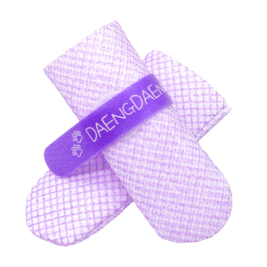 28pc X Dog Shoes Waterproof Disposable Boots Anti-Slip Pet Socks M VIOLET V274-PET-MIR-DDSHOEM-VT