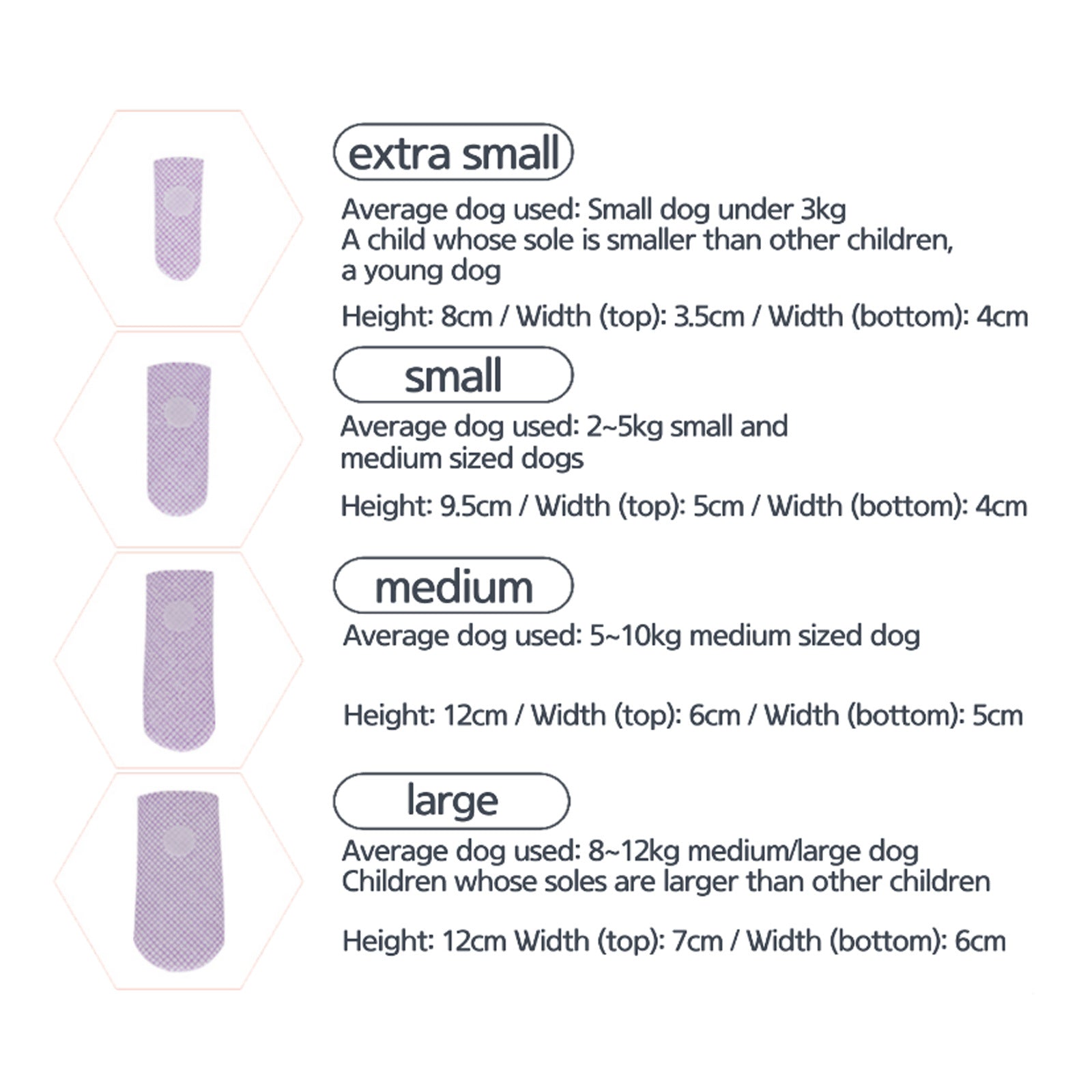 28pc X Dog Shoes Waterproof Disposable Boots Anti-Slip Pet Socks M VIOLET V274-PET-MIR-DDSHOEM-VT