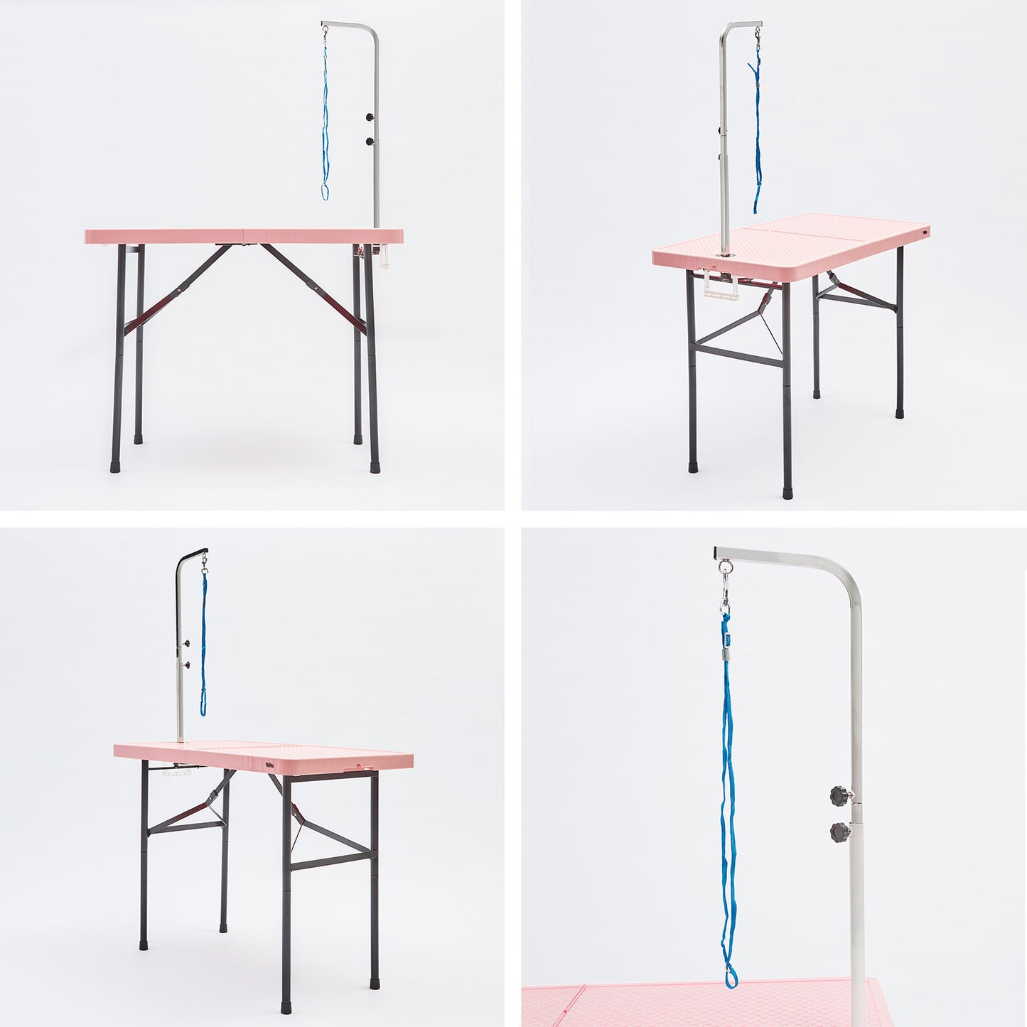 Paw Mate Pet Grooming Salon Table 97cm Adjustable Foldable Mobile Dog Cat for Commercial PINK V274-PET-PGT97-PK