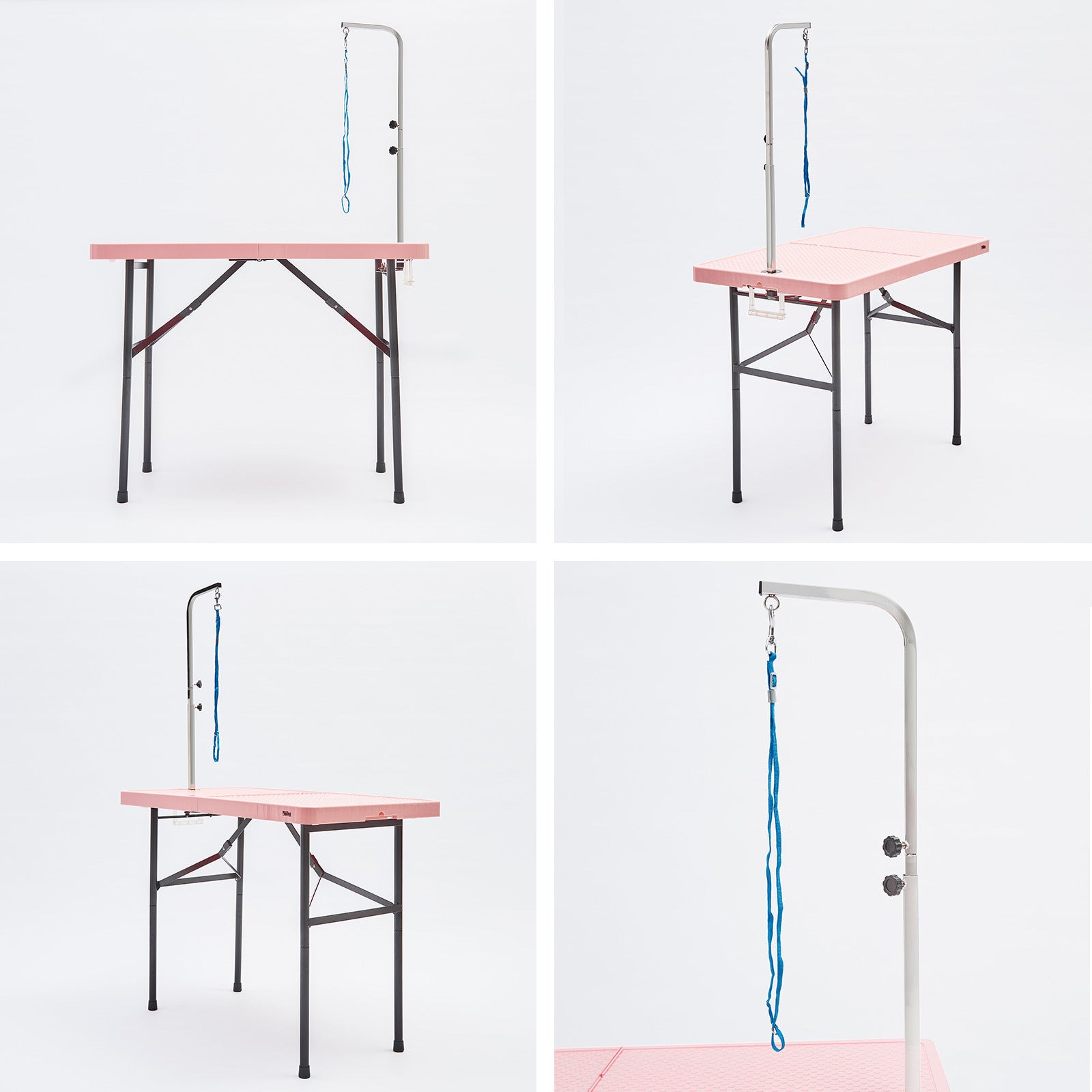 Paw Mate Pet Grooming Salon Table 97cm Adjustable Foldable Mobile Dog Cat for Commercial PINK V274-PET-PGT97-PK