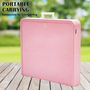 Paw Mate Pet Grooming Salon Table 97cm Adjustable Foldable Mobile Dog Cat for Commercial PINK V274-PET-PGT97-PK