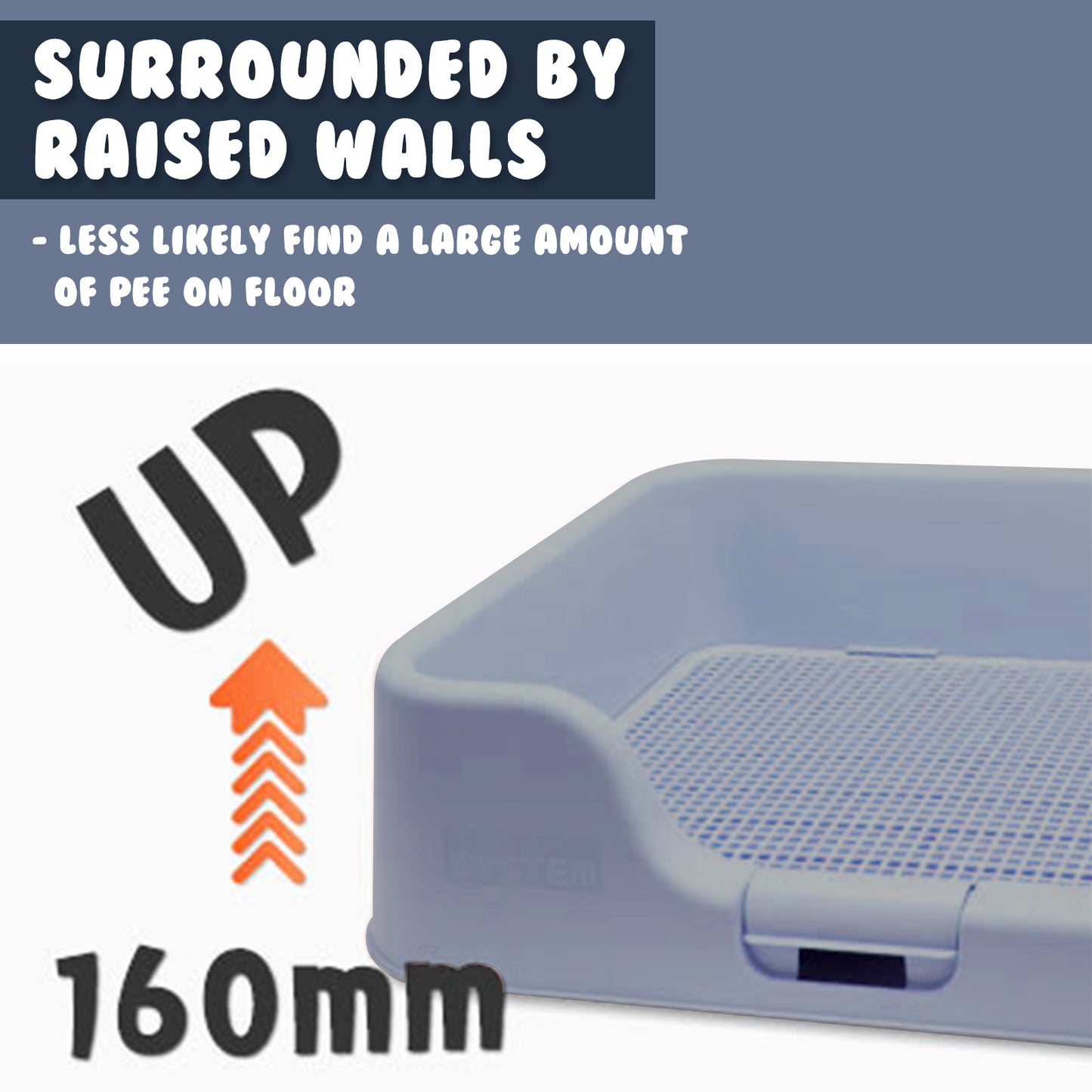 Dog Pet Potty Tray Training Toilet Raised Walls T1 BLUE V274-PET-POTT1-BU