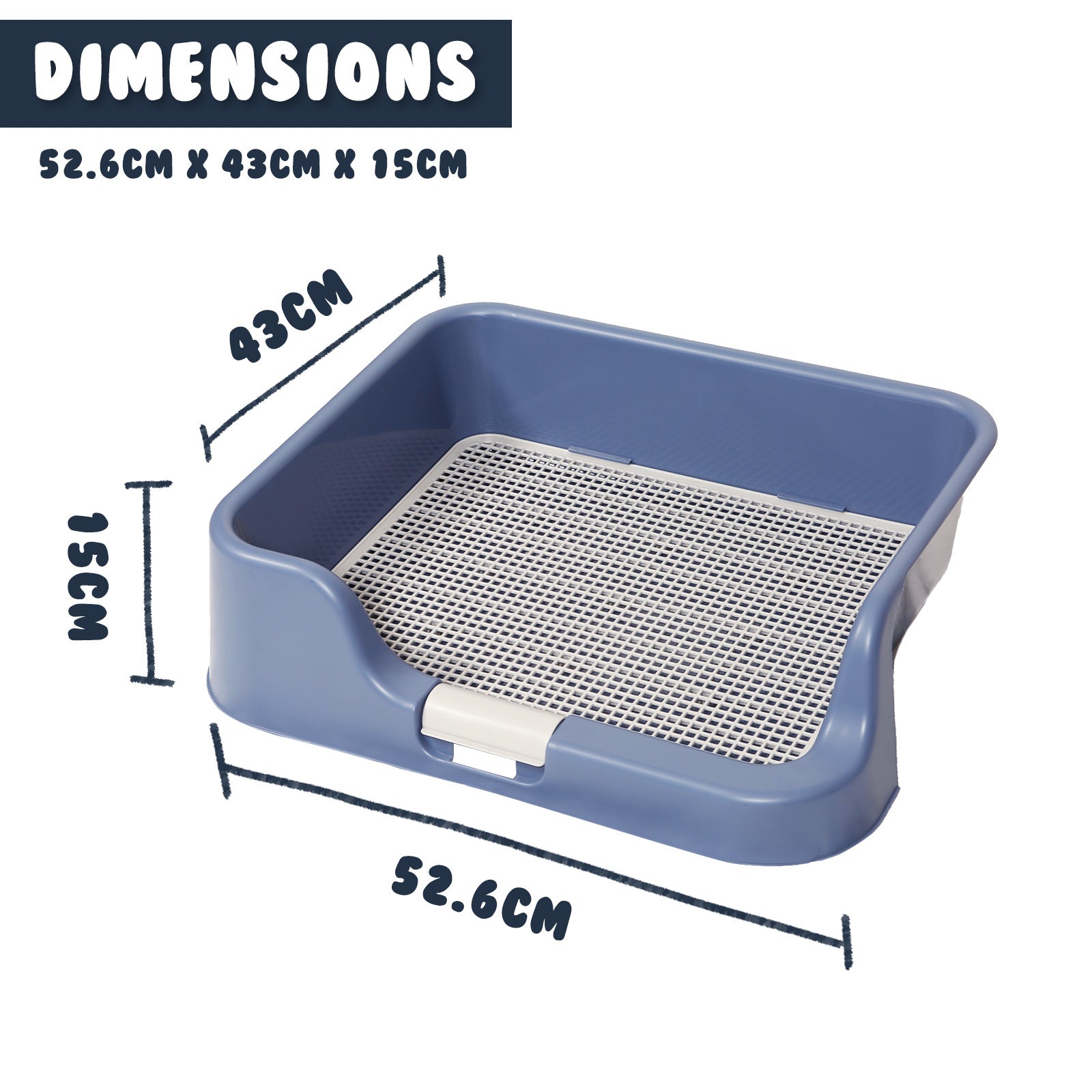 Dog Pet Potty Tray Training Toilet Raised Walls T1 BLUE V274-PET-POTT1-BU