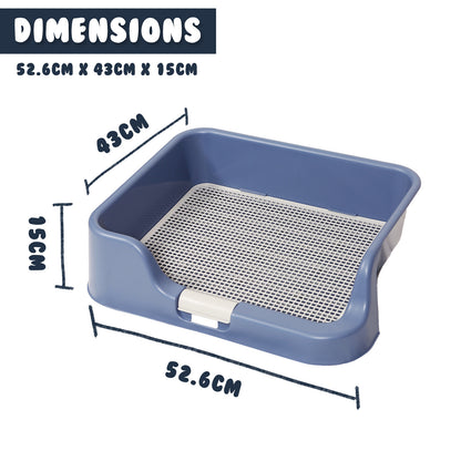 Dog Pet Potty Tray Training Toilet Raised Walls T1 BLUE V274-PET-POTT1-BU
