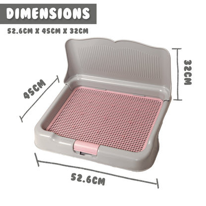 Dog Pet Potty Tray Training Toilet Detachable Wall T2 GREY V274-PET-POTT2-GY