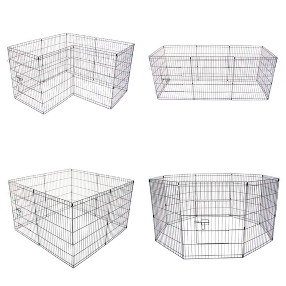 Pet Playpen Foldable Dog Cage 8 Panel 24in V274-PET-PP24