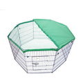 Pet Playpen Foldable Dog Cage 8 Panel 24in with Cover V274-PET-PP24-PPCV24-GN