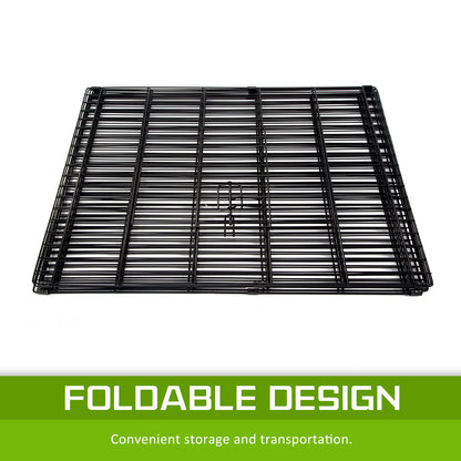 Pet Playpen Foldable Dog Cage 8 Panel 24in with Cover V274-PET-PP24-PPCV24-GN