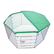 Pet Playpen Foldable Dog Cage 8 Panel 30in with Cover V274-PET-PP30-PPCV30-GN