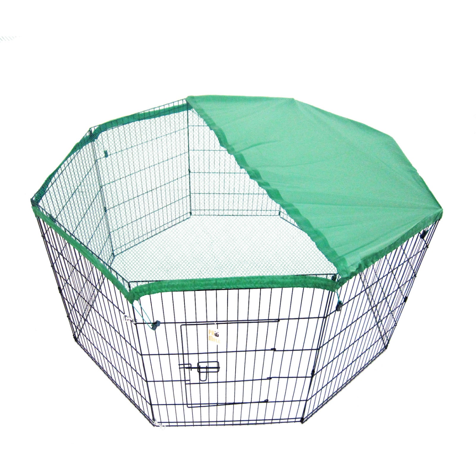 Pet Playpen Foldable Dog Cage 8 Panel 30in with Cover V274-PET-PP30-PPCV30-GN