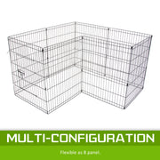 Pet Playpen Foldable Dog Cage 8 Panel 30in with Cover V274-PET-PP30-PPCV30-GN