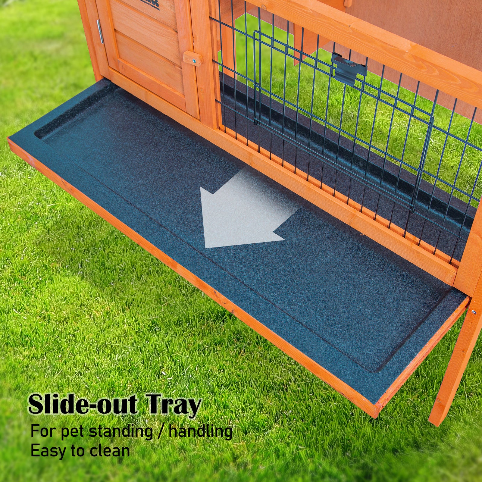 Rabbit Hutch Chicken Coop 91 x 45 x 70cm Free Standing Cage Run Eden V274-PET-RH915