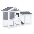 Rabbit Hutch Chicken Coop 147cm 2 Storey Pet Cage Run GRACIE V274-PET-RHPOLY1500S