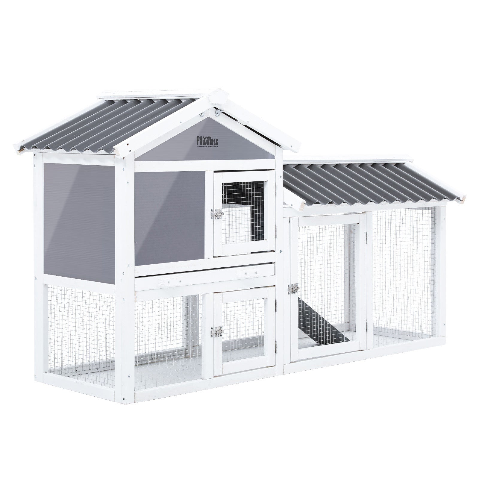 Rabbit Hutch Chicken Coop 147cm 2 Storey Pet Cage Run GRACIE V274-PET-RHPOLY1500S