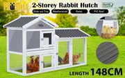 Rabbit Hutch Chicken Coop 147cm 2 Storey Pet Cage Run GRACIE V274-PET-RHPOLY1500S