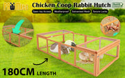 Paw Mate Chicken Coop Rabbit Hutch Extension Run 180 x 90 x 48cm Runey V274-PET-RR4R