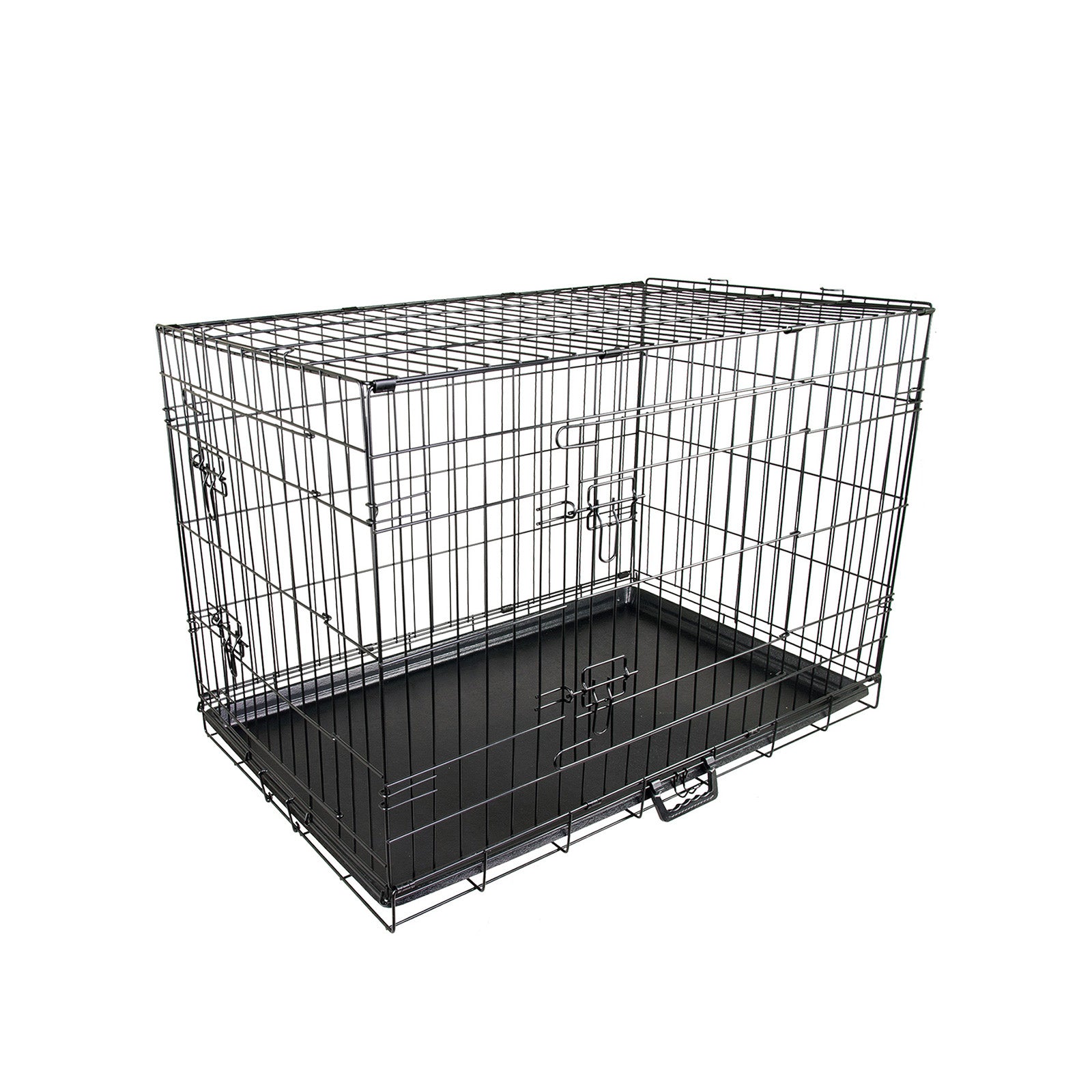 Wire Dog Cage Foldable Crate Kennel 24in with Tray V274-PET-WC24