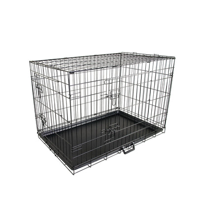 Wire Dog Cage Foldable Crate Kennel 24in with Tray V274-PET-WC24