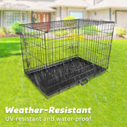 Wire Dog Cage Foldable Crate Kennel 24in with Tray V274-PET-WC24