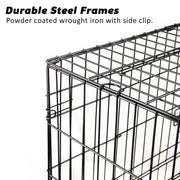 Wire Dog Cage Foldable Crate Kennel 24in with Tray V274-PET-WC24