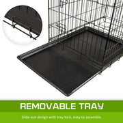 Wire Dog Cage Foldable Crate Kennel 30in with Tray V274-PET-WC30