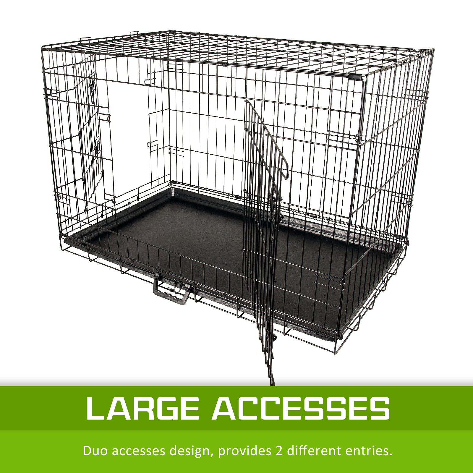 Wire Dog Cage Foldable Crate Kennel 30in with Tray V274-PET-WC30
