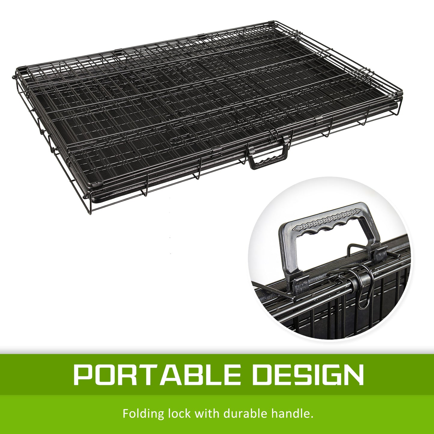 Wire Dog Cage Foldable Crate Kennel 30in with Tray V274-PET-WC30
