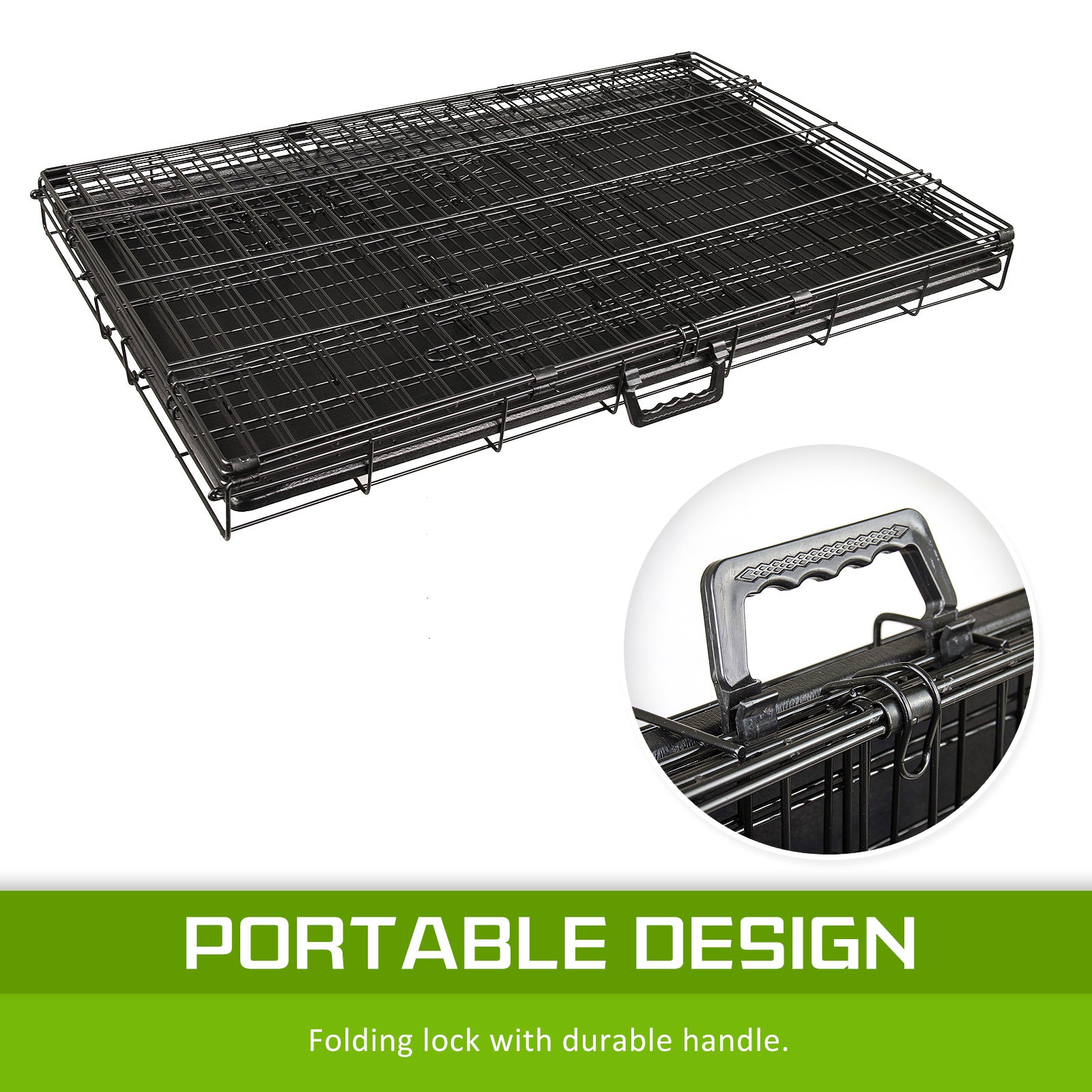 Wire Dog Cage Foldable Crate Kennel 30in with Tray V274-PET-WC30