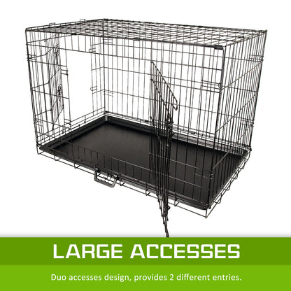 Wire Dog Cage Foldable Crate Kennel 36in with Tray V274-PET-WC36