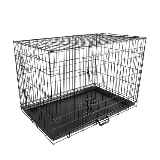 Wire Dog Cage Foldable Crate Kennel 48in with Tray V274-PET-WC48