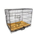 Wire Dog Cage Foldable Crate Kennel 30in with Tray + Cushion Mat Combo V274-PET-WCCU30-BE