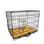 Wire Dog Cage Foldable Crate Kennel 30in with Tray + Cushion Mat Combo V274-PET-WCCU30-BE