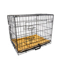 Wire Dog Cage Foldable Crate Kennel 36in withTray + Cushion Mat Combo V274-PET-WCCU36-BE