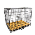 Wire Dog Cage Foldable Crate Kennel 42in with Tray + Cushion Mat Combo V274-PET-WCCU42-BE
