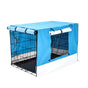 Wire Dog Cage Foldable Crate Kennel 36in with Tray + BLUE Cover Combo V274-PET-WCCV36-BU