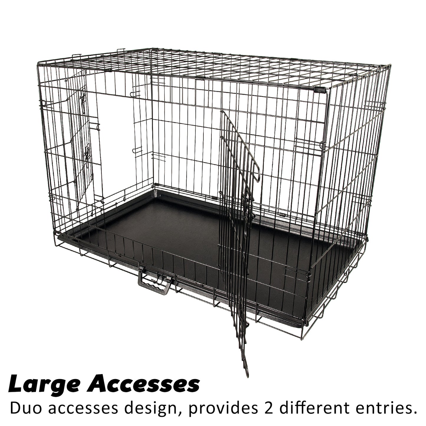 Wire Dog Cage Crate 42in with Tray + Cushion Mat + BLUE Cover Combo V274-PET-WCCVCU42-BU