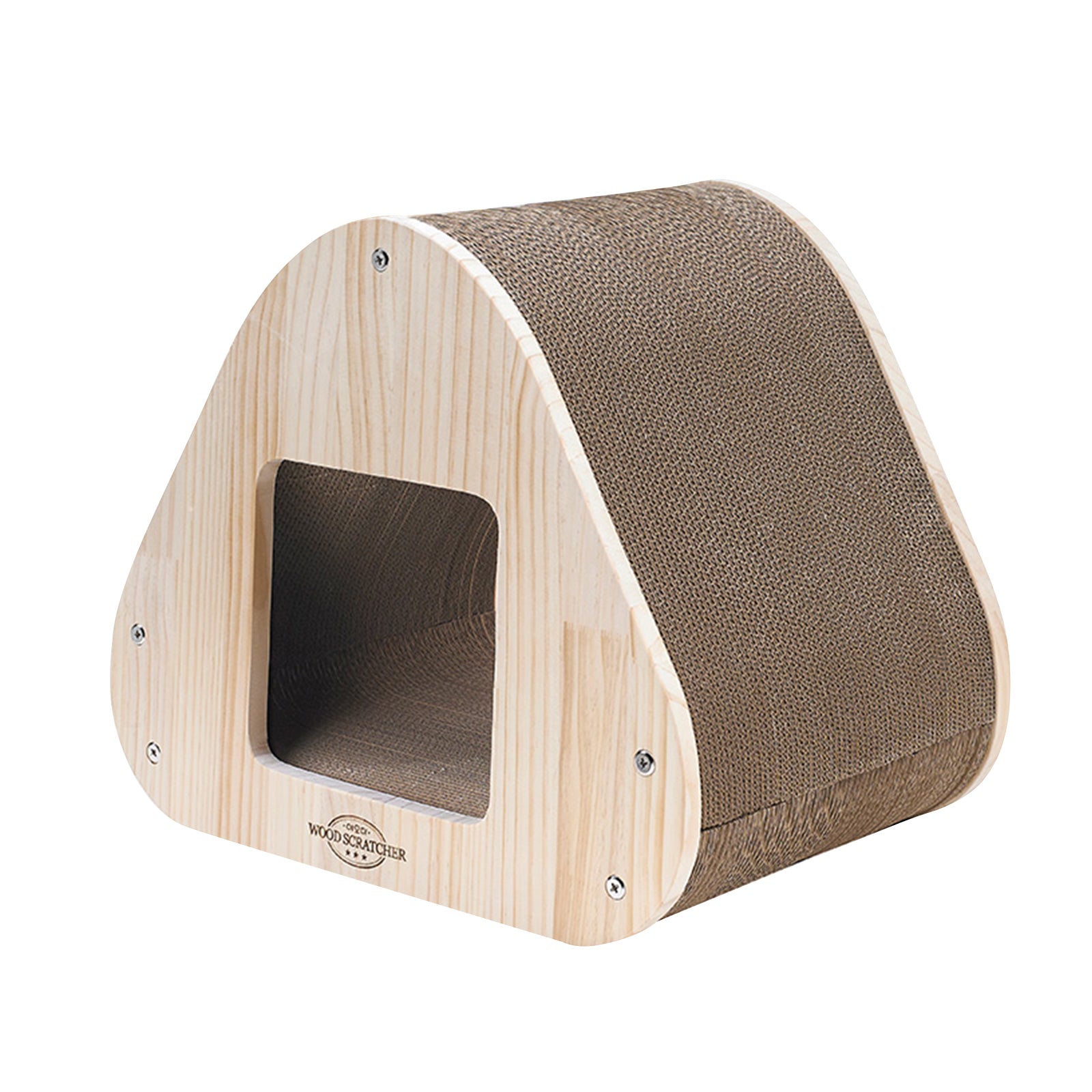 Yaomi Wood Triangle Cat Scratcher Sofa Pet Bed V274-PET-ZS-CTTRIHS