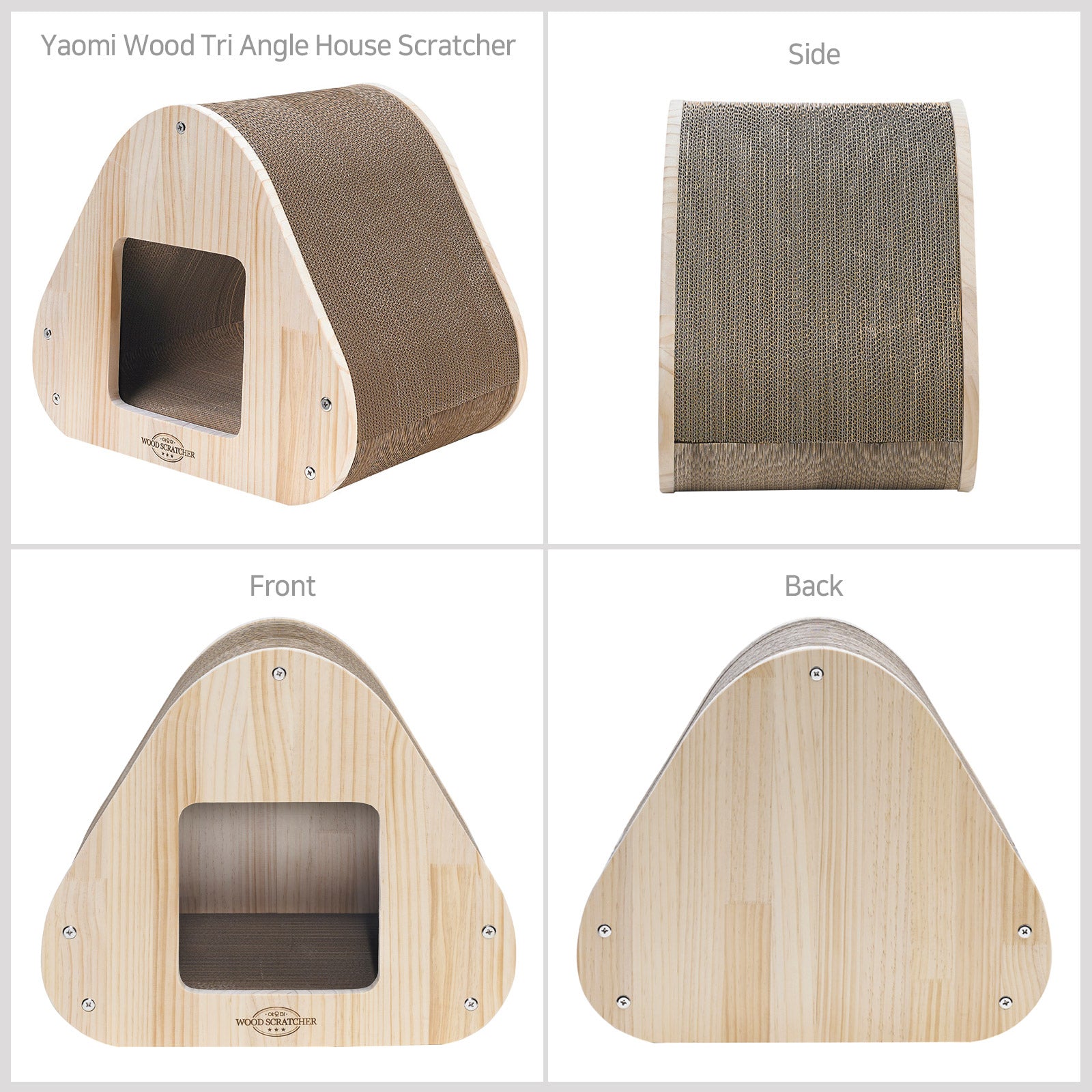 Yaomi Wood Triangle Cat Scratcher Sofa Pet Bed V274-PET-ZS-CTTRIHS