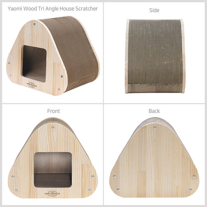 Yaomi Wood Triangle Cat Scratcher Sofa Pet Bed V274-PET-ZS-CTTRIHS