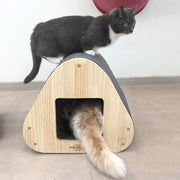Yaomi Wood Triangle Cat Scratcher Sofa Pet Bed V274-PET-ZS-CTTRIHS