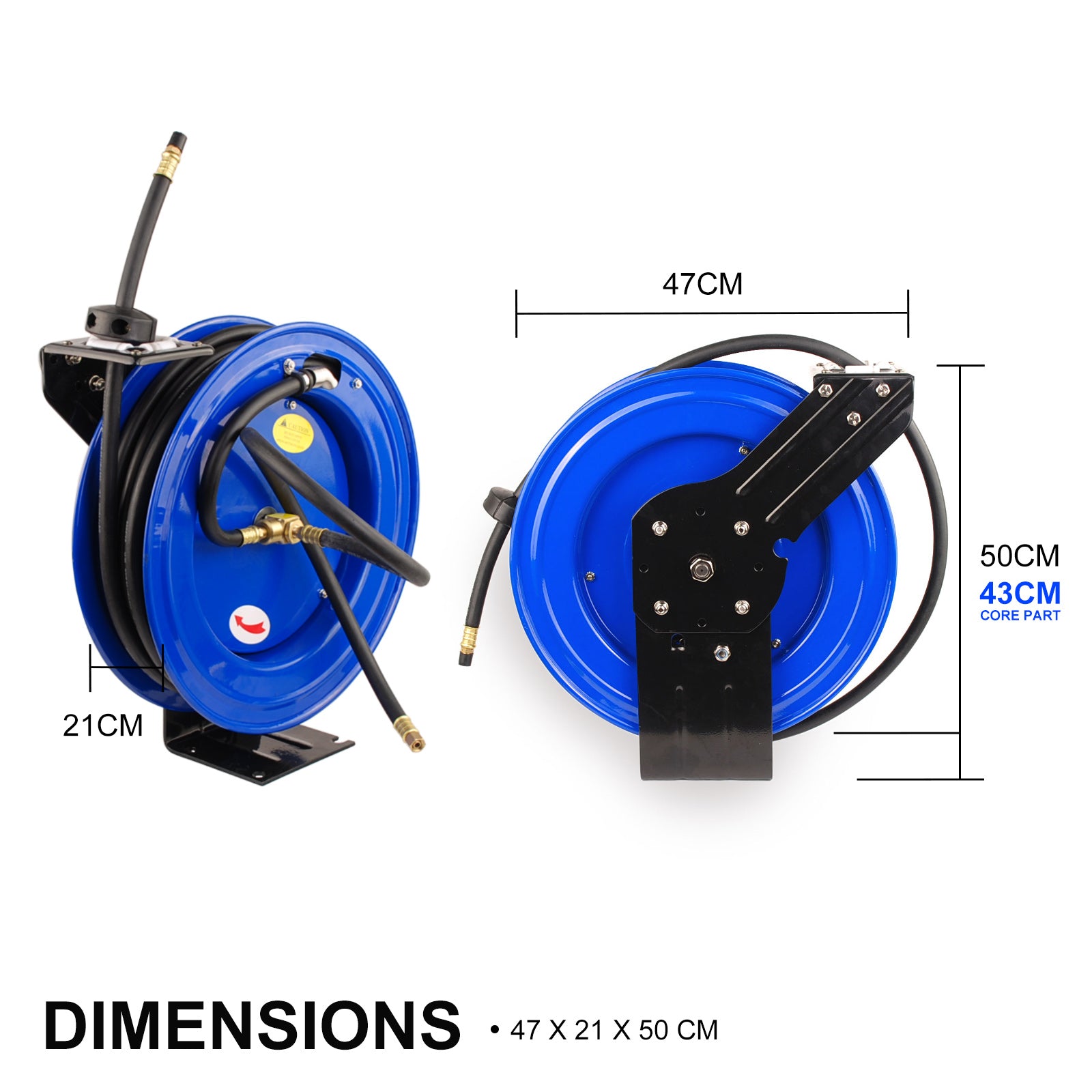 Air Hose Retractable Rewind Reel Automotive Industrial 15m V274-TL-DB320P15