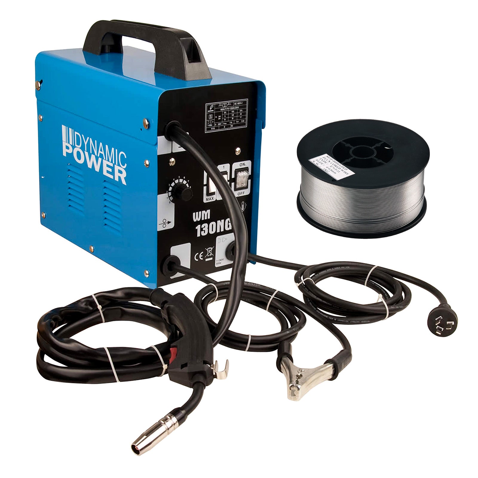 MIG Gasless Welder + Wire Portable Welding Machine 130Amp V274-TL-WM130NG-WIRE