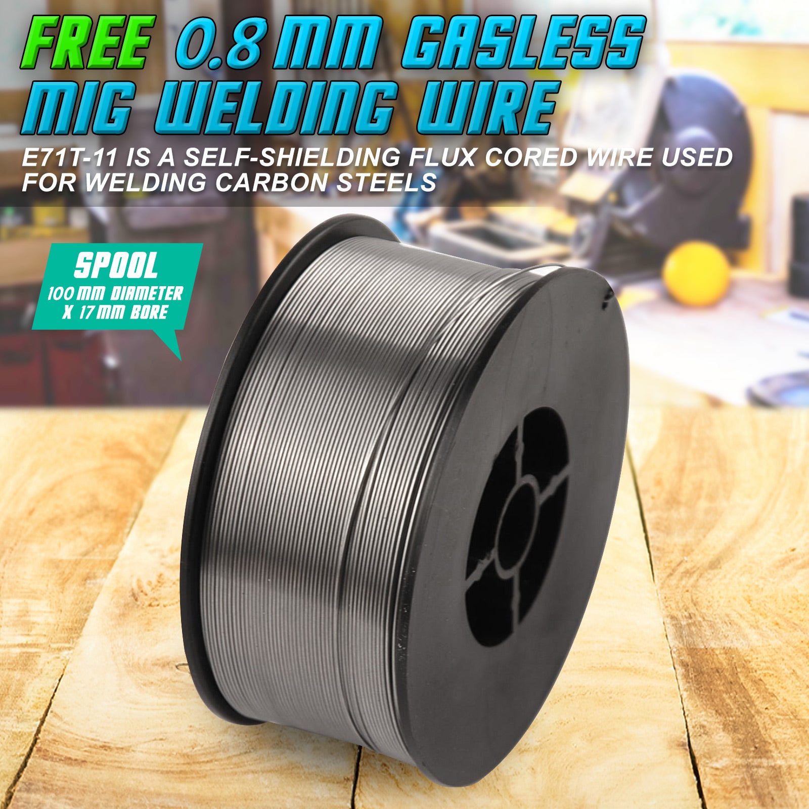 Gasless MIG Welding Wire E71T-11 Flux Cored 0.8mm V274-TL-WMWIRE