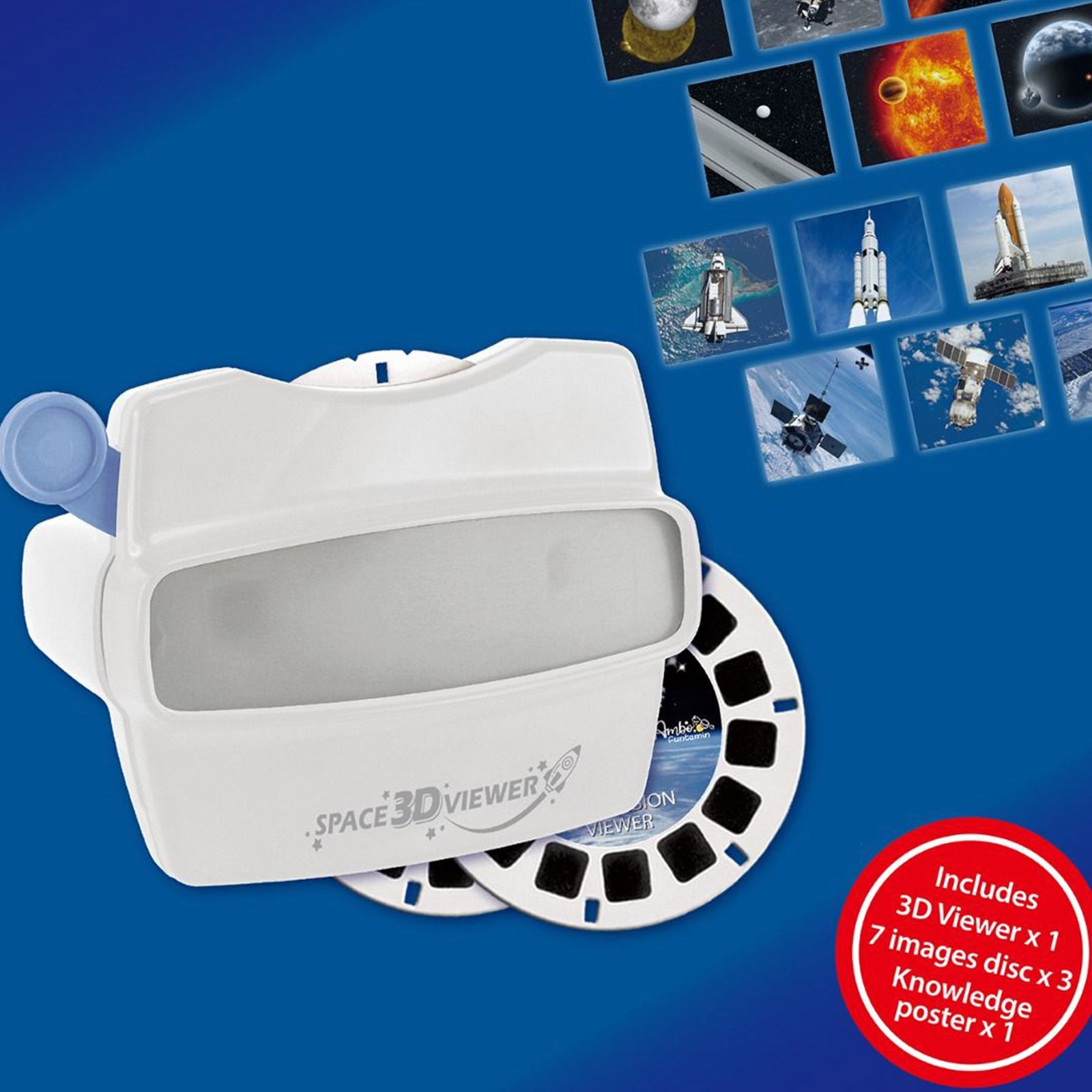 Space 3D Viewer Explore Universe Moon - Kids STEAM Learning Toy V274-TOY-KN-A3DV-N