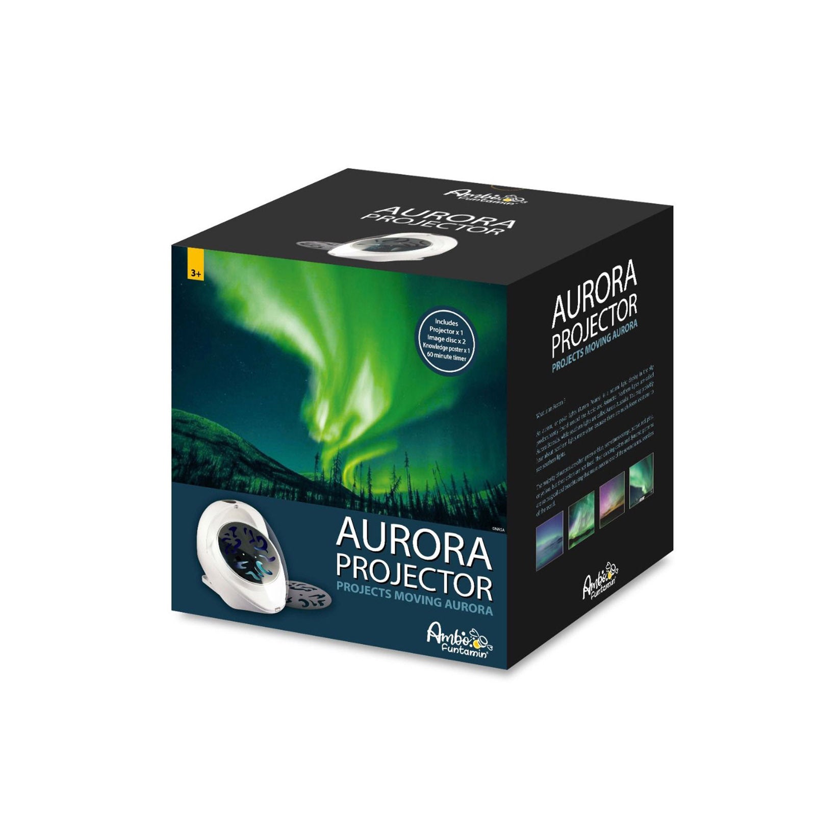 Aurora Projector Moving Night Light 8 Colour Mode - Kids Learning Toy V274-TOY-KN-AAUROP
