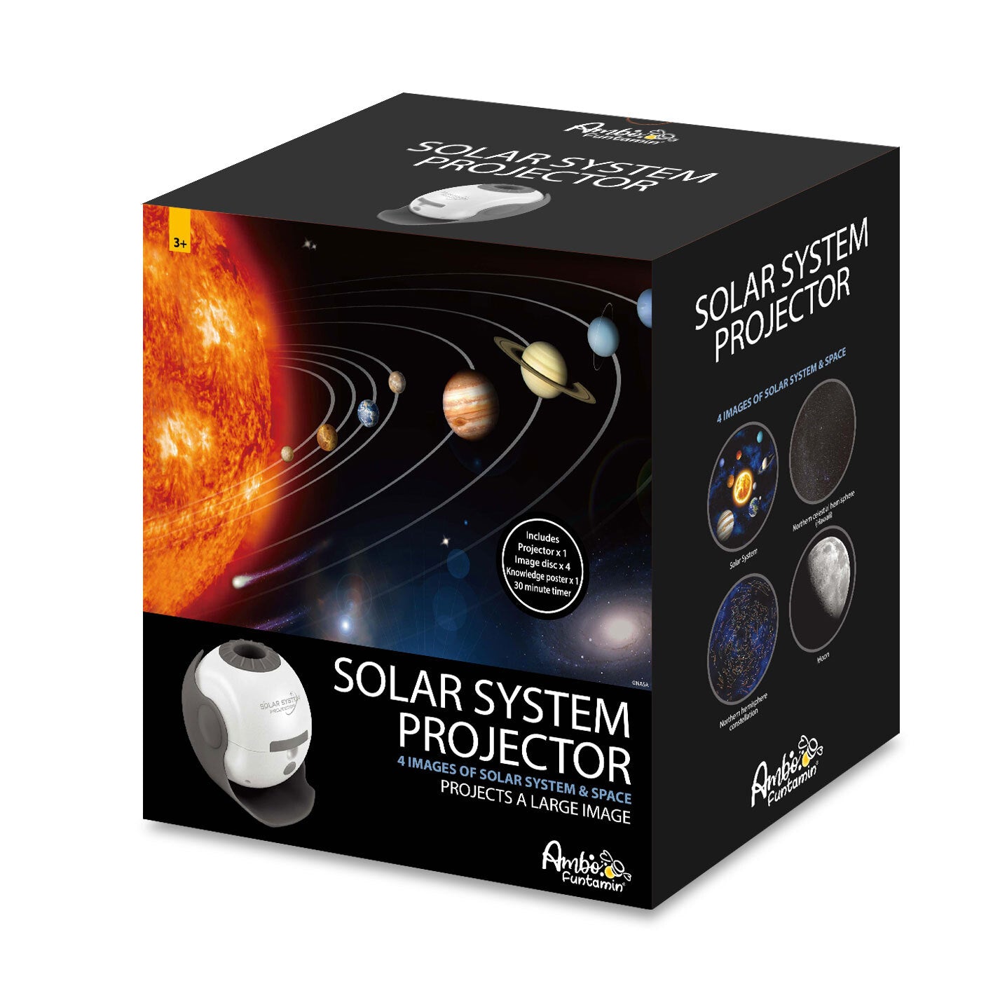 Solar System Star Light Projector STEM Toy - Space Planet Moon Galaxy Night Lights V274-TOY-KN-ASOLAP