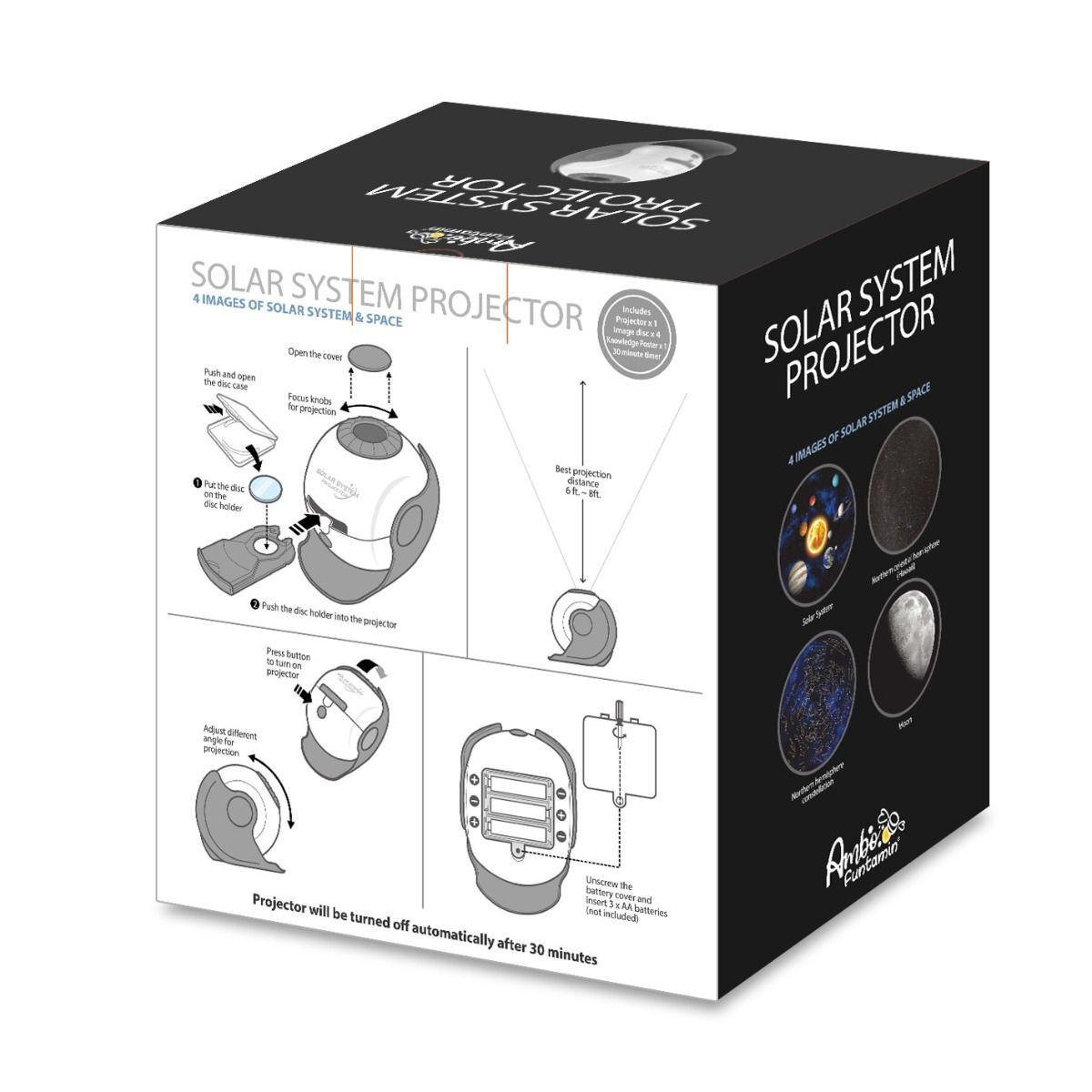 Solar System Star Light Projector STEM Toy - Space Planet Moon Galaxy Night Lights V274-TOY-KN-ASOLAP
