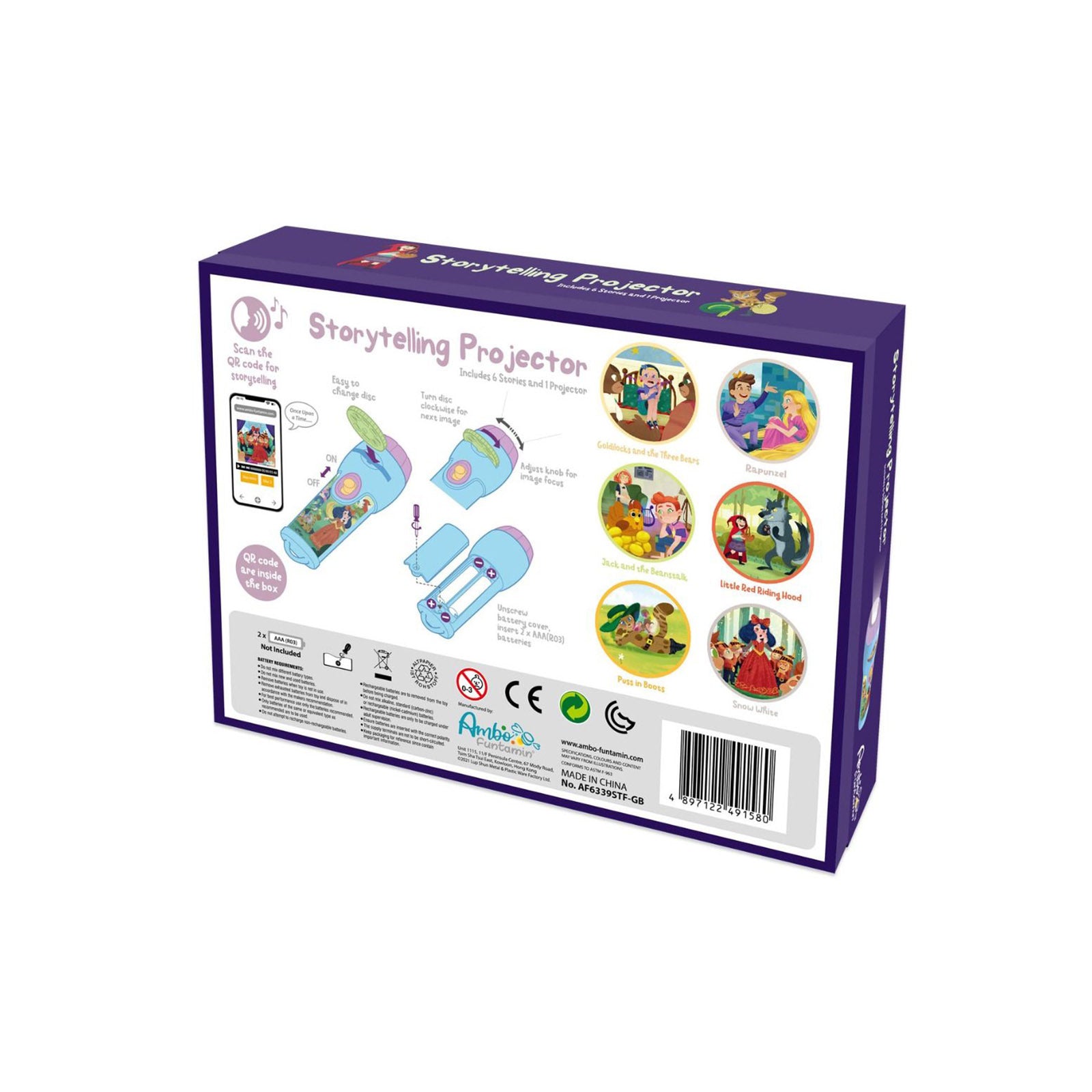 Storytelling Torch Projector 6 Stories Gift Set - Audio Kids Learning STEM Toy - Series 2 V274-TOY-KN-ATR9-STFGB