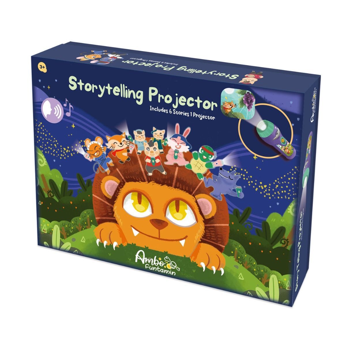 Storytelling Torch Projector 6 Stories Gift Set - Audio Kids Learning STEM Toy V274-TOY-KN-ATR9-STGB